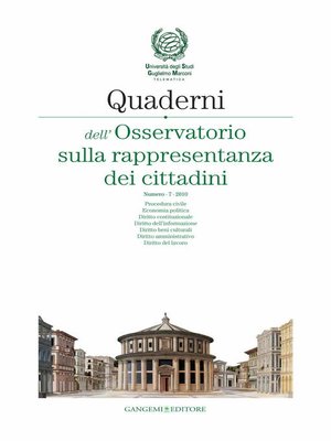 cover image of Quaderni dell'Osservatorio sulla rappresentanza dei cittadini n. 7/2010